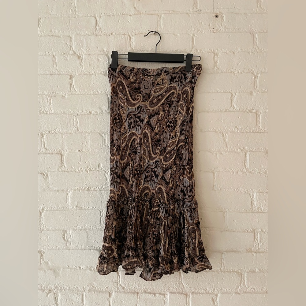 Agneta Eckemyr Paisley Print Brown Skirt
